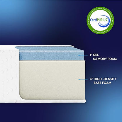 Best Price Mattress 5-Inch Full Gel Memory Foam Mattress, Medium Firm, Cooling Bed-in-a-Box for Kids & Adults