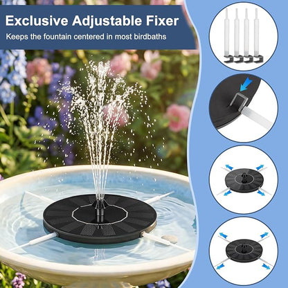 Mademax 1W Solar Bird Bath Fountain Pump, Solar Fountain, Free Standing Floating Solar Powered Water Fountain Pump for Bird Bath, Garden, Pond, Pool, Outdoor