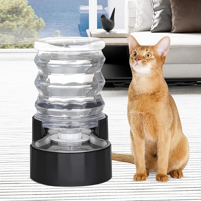 RIZZARI 5L Filtered Cat Water Dispenser: Fresh Water for Indoor Cats | 5L Long-Lasting Water Supply/Cleaner Drinking Experience/Filtered Fresh Water/Compact Design For Indoor Spaces
