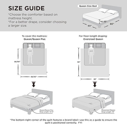 Bedsure Comforter Duvet Insert - Quilted Comforters Oversize Queen, All Season Duvet, GentleSoft Down Alternative Bedding, with 8 Tabs, Gifts for Women/Men, Light Spa Blue, Oversize Queen 98x98Inches