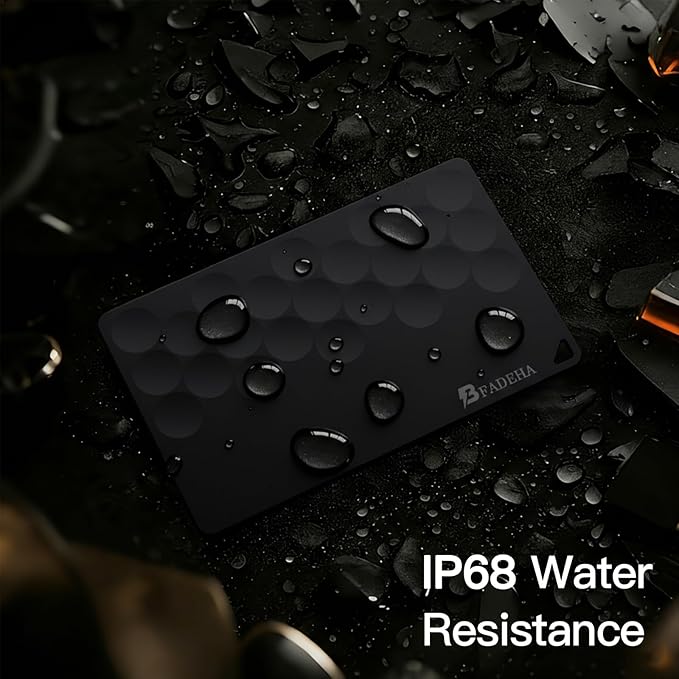 2026 Apple MFi Certified Wallet Tracker Smart Card for Find My iPhone Ultra Thin Air Tracker Tag for Travel, 5 Years+ Staying Power, IP69 Waterproof, Key Finder & Item Locator for Keys, Bags, Passport
