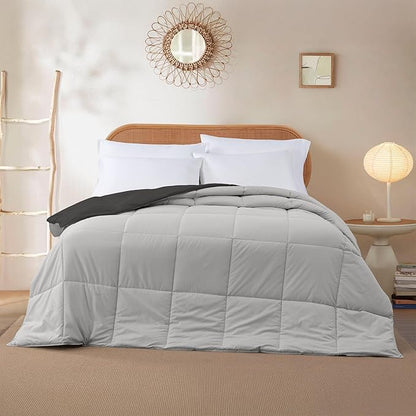 Modern Threads Down Alternative Reversible Comforter Dark Gray/Gray King
