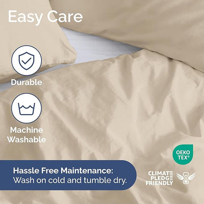 Duvet Cover Cal King Size Set - Extra Soft Cal King Duvet Cover 104" x 98" with 2 Pillow Shams - Hotel Luxury, Easy Care & Fade Free with Zipper Closures & Ties - Comfy, Cozy and Breathable (Wheat)