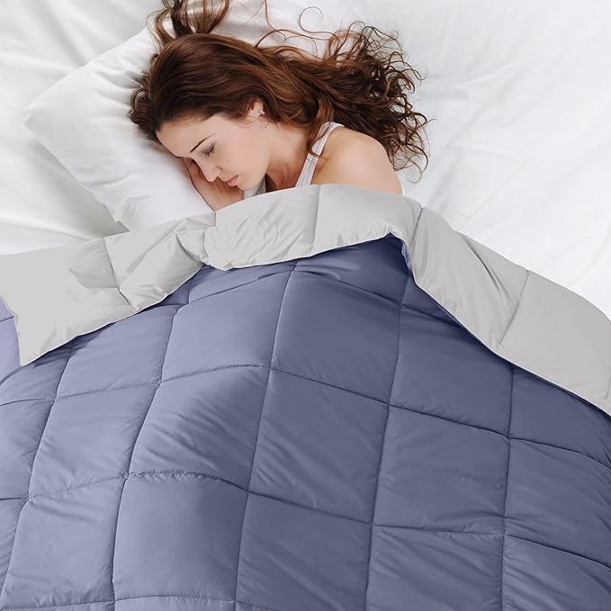 Modern Threads Down Alternative Reversible Comforter Deep Blue/Silver King