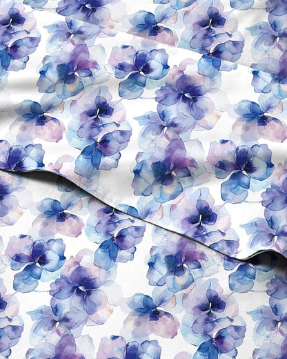 Floral Sheets - Flower Print Bed Sheet Set - 1 Flat, 1 Fitted & 1 Pillowcase w/ Deep Pockets - Comfy, Cozy, Wrinkle & Fade Free - Boho Botanical Bedding - Soft, Breathable & Cooling - Twin XL Size Set