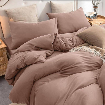 PURE ERA Jersey Knit Pillowcases 100% T-Shirt Cotton Super Soft Comfy Breathable, Set of 2, Queen 20" x 30", Solid Petal Pink