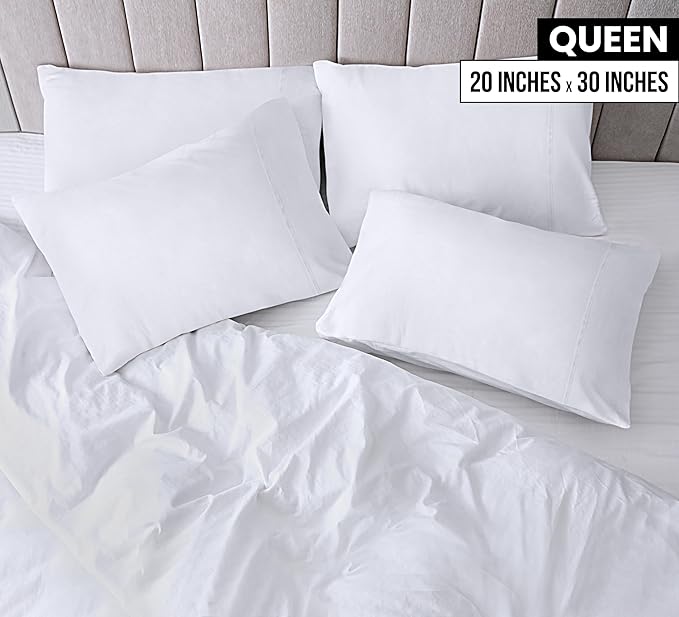Utopia Bedding King Pillow Cases - 80 Pack - Envelope Closure - Soft Brushed Microfiber Fabric - Pillow Covers 20 X 40 Inches (King, White)