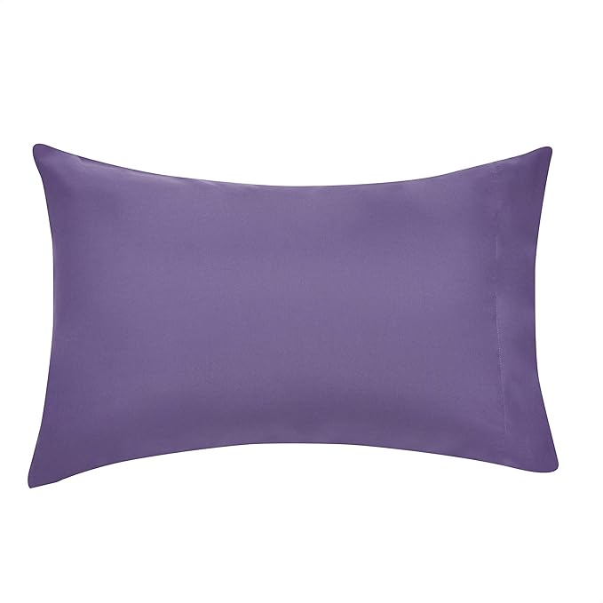 Amazon Basics Full/Queen Comforter Set with Sheets, 7-Piece Purple Floral Bedding, Lightweight Microfiber Bed-in-a-Bag