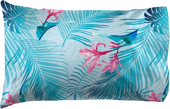 Jay Franco Kids Sheet Set with Fitted, Flat Sheets & Pillow Cover - Ultra-Soft Bedding with Pillowcase for Room Decor, Teal - Lilo & Stitch, 3 Piece Twin