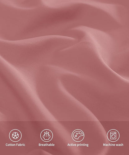 Warmstar Cotton Pillow Cases Standard Size Set of 2, 600 Thread Count Pillowcases 20x26 Inches, Soft Long Staple Cotton Pillowcases Breathable with Envelope Closure,Lotus Pink