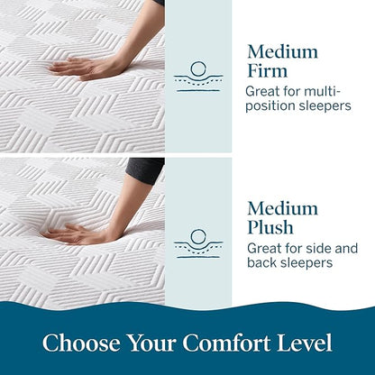 Lucid 14 Inch Memory Foam Mattress - Medium Plush Feel - Infused with Refreshing Bamboo Charcoal and Cooling Gel - Bed in a Box - Temperature Regulating - Pressure Relief - Breathable - King Size