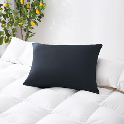 ZPECC Pillow Cases Bulk 24 Pack - Standard Pillowcases with Envelope Closure, Soft Brushed Microfiber Pillow Cover for Hotel Airb&bs Hospital Bedding Essential, Black