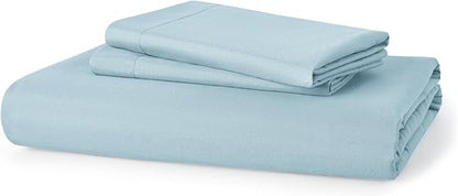 Bedsure Duvet Cover Full Size - Soft Double Brushed Bedding Set for Kids & Adults, Zipper Closure, 3 Pieces, Includes 1 Duvet Cover (80"x90") & 2 Pillow Shams, NO Comforter, Light Blue