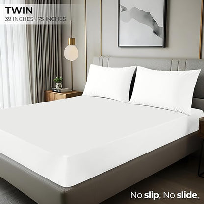Utopia Bedding Twin Fitted Sheet - Bottom Sheet - Deep Pocket - Soft Microfiber - Shrinkage and Fade Resistant - Easy Care -1 Fitted Sheet Only (White)
