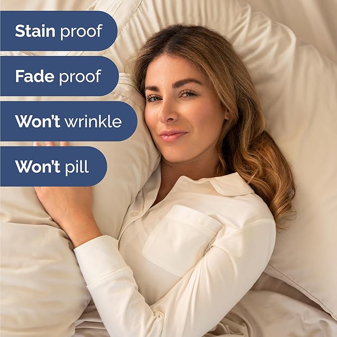 Bulk Case Pack of 12 Sheet Sets - (12) Complete Queen Size Sheet Sets with Deep Pockets - Wholesale Bulk Bedding for Hotels, Spas & Airbnbs - Breathable, Cooling, Soft & Wrinkle Free - (Queen, Wheat)