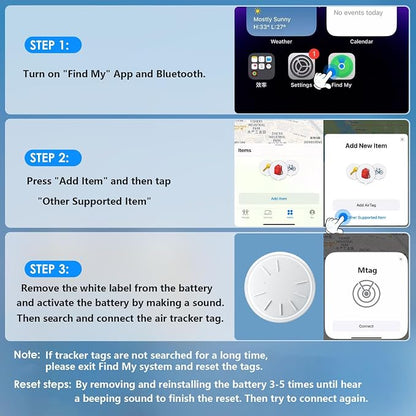 2PCS GPS Tracker for Vehicles,Mini Hidden Car Tracker with Magnetic Case,No Monthly Fee Real Time GPS Car Tracker Works with Apple Find My(iOS Only)