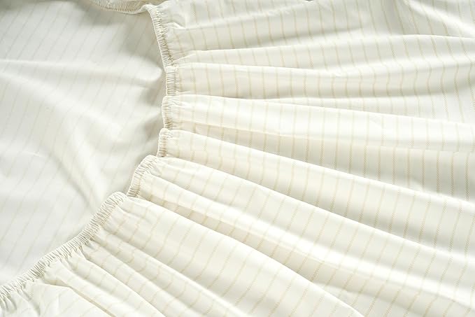 Casa Platino Sheets Twin Size Bed Set – 100% Cotton Sheet Set Twin Crisp Percale Weave with 2 Pillowcases, with 15" Deep Pocket Fitted Sheet for Secure Fit, Ultra Soft & Breathable – Sandora