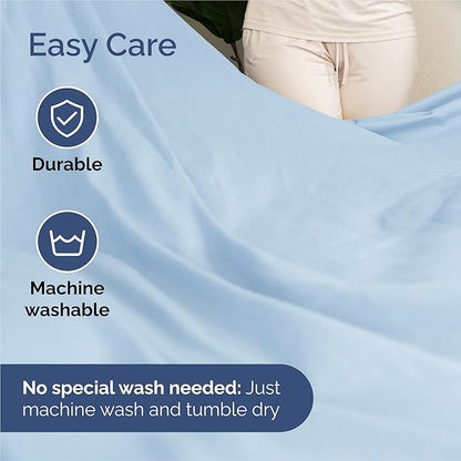 King Size 4 Piece Sheet Set - Comfy Breathable & Cooling Bed Sheets Set - Hotel Luxury Bedding for Women, Men, Kids, Teens, Boys & Girls - Deep Pockets, Soft and Wrinkle Free - Oeko-Tex - Light Blue
