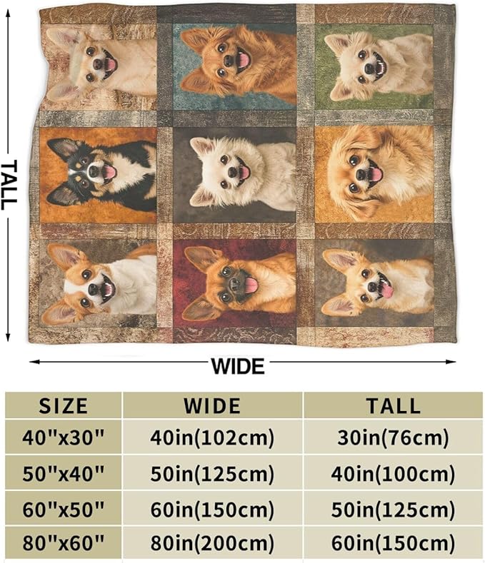 Chihuahua Blanket Super Soft Warm Fluffy Fleece Flannel Dog Animal Throw Blanket Cozy Fuzzy Plush Stuff Bedding Blankets Gifts for Women Kids Boys Girls Adults 50"X40"