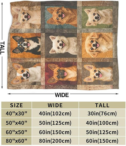 Chihuahua Blanket Super Soft Warm Fluffy Fleece Flannel Dog Animal Throw Blanket Cozy Fuzzy Plush Stuff Bedding Blankets Gifts for Women Kids Boys Girls Adults 60"X50"