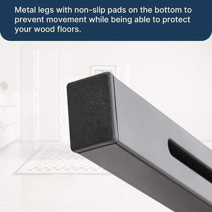 Queen Headboard Only - Upholstered Headboard for Bed, Easy Assembly, Velvet Covered Sponge, Place Between Bed & Wall, Adjustable Metal Legs with Non-Slip Pads, Blue
