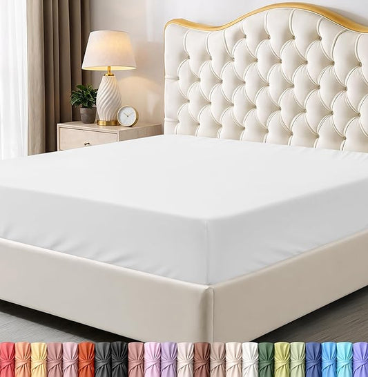 Utopia Bedding Full Fitted Sheet - Bottom Sheet - Deep Pocket - Soft Microfiber - Shrinkage and Fade Resistant - Easy Care -1 Fitted Sheet Only (White)
