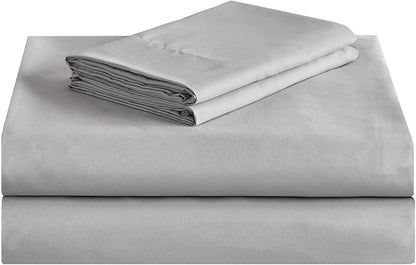 Comfort Spaces Twin XL Comforter Sets with Sheets - Bed in a Bag 6 Pieces Teen Bedding Sets, Red and Grey Stripes Bedding Twin XL, College Twin XL Bed Set with 2 Side Pockets Bedroom Organizer