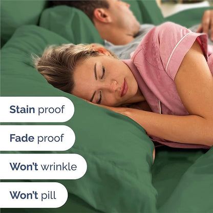 Queen 6 Piece Sheet Set - Comfy Breathable & Cooling - Ultra Soft Hotel Luxury Bedding Set w/ 8-16 Inch Deep Pockets - 1 Flat & 1 Fitted Sheet & 4 Pillowcases - Wrinkle Free and Easy Care - Emerald