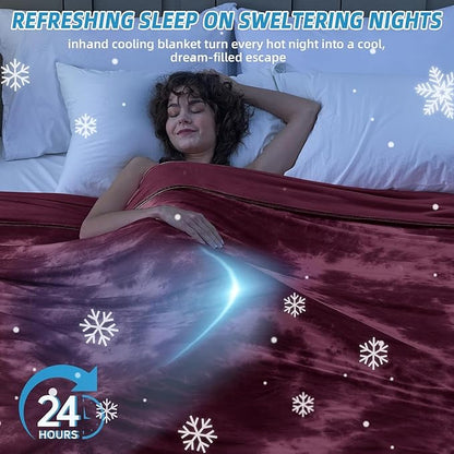 inhand Cooling Blanket Twin XL Size (60"x90"), Cooling Blankets for Hot Sleepers, Absorbs Heat to Keep Adults Cool For Summer Nights Sweats, Thin Cold Lightweight Blanket for Couch Bed, All Season Use