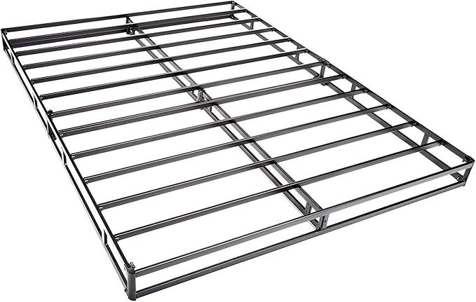 Amazon Basics Smart Box Spring Bed Base, 5-Inch Height Mattress Foundation, Tool-Free Easy Assembly, King, 79" x 75.5" x 5", White