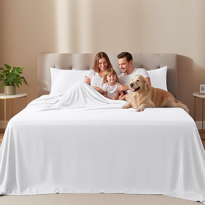 Utopia Bedding Full Sheet Set 4 Piece Bed Sheets for Full Size Bed, Hotel Luxury, Extra Soft, Cooling Bed Sheets - Wrinkle, and Fade Resistant (White)