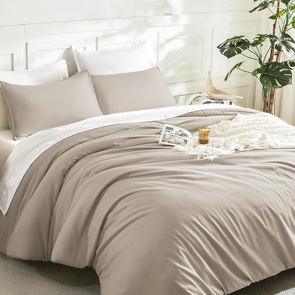 Litanika Oatmeal Comforter California King Size, 3 Pieces Cal King Lightweight Solid Bedding Comforter Set, All Season Fluffy Bed Set (104x96In Comforter & 2 Pillowcases)