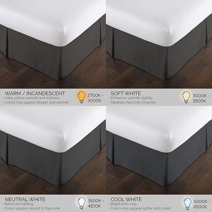 Southshore Fine Living, Inc. Hotel Quality Twin Bed Skirt - 15" Drop, Elegant Pleated Design, Premium Dust Ruffle/Twin Size Bed Skirt, Easy Care, Luxury Bed Skirt Twin Size, Slate
