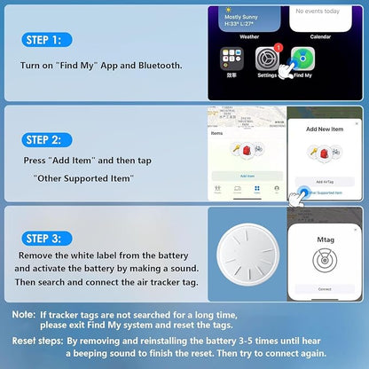 Tracker Tags-4 Pack, Item Tracker with Waterproof Case for Your Keys, Wallet etc, Luggage Tracker Works with Find My APP (iOS Only)
