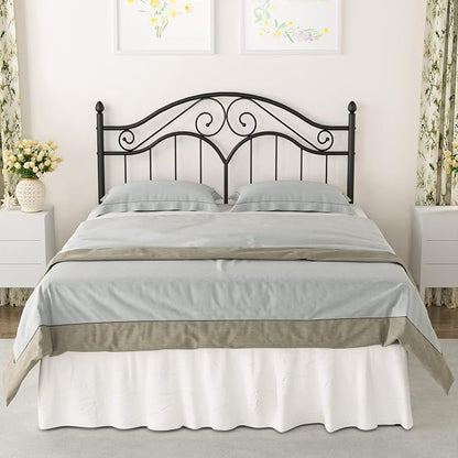 Headboard for Queen Size Bed Frame Vintage Bed Metal Headboard Only | Platform Bed Headboard,Height Adjustable,Sturdy and Stable,Easy Assembly,Black