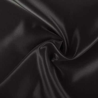 BLISSFORD Black Satin Pillowcase with Zipper for Hair and Skin Care, Feels Soft and Cool Like a Silk Pillowcase, Satin Pillow Cases 2 Pack, Slik Pillow Cover, Queen Size - 20x30