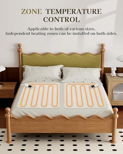 GOTCOZY Heated Mattress Pad Mini Twin Size 31"x55" - Electric Mattress Pad with 9 Heat Settings & 10 Hour Auto Off Machine Washable(White)