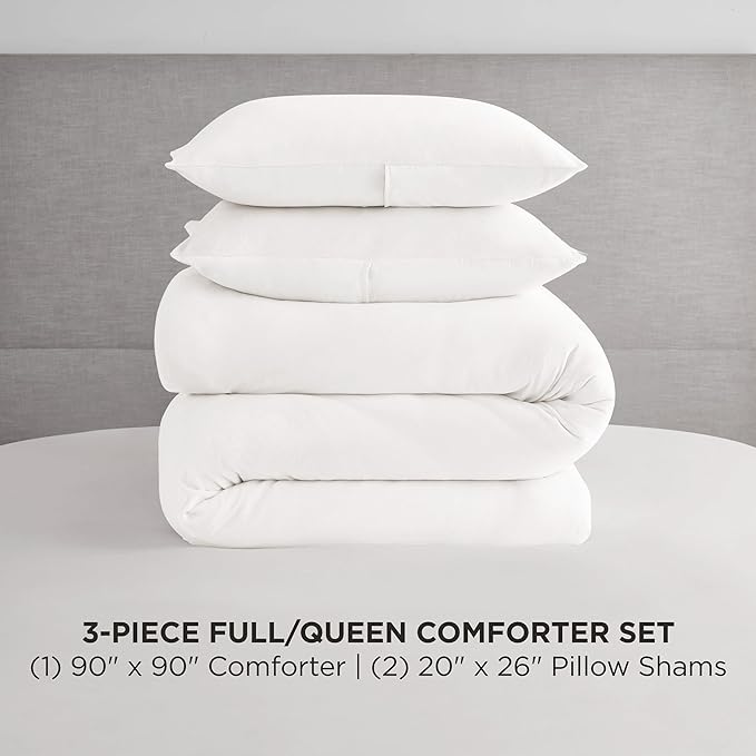 Juicy Couture Angel White Velour Full/Queen Comforter Set - 3 Piece Luxury Bedding Ensemble