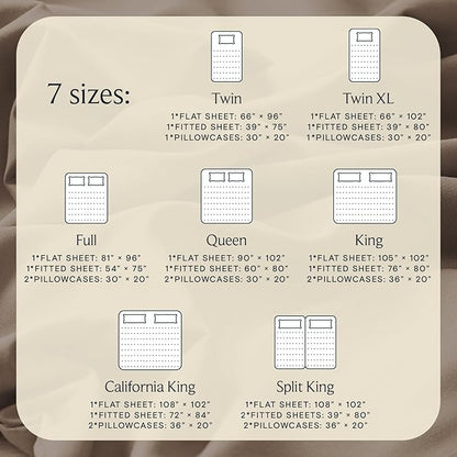 LuxClub 4 PC Full Sheet Set, Breathable Luxury Bed Sheets, Deep Pockets 18" Wrinkle Free Cooling Bed Sheets Machine Washable Hotel Bedding Silky Soft - Dark Khaki Full