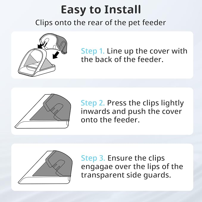Rear Cover for Automatic Microchip Cat Pet Feeder - Prevents Persistent Pet from Getting Food from The Back of The Feeder