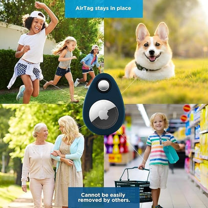 INFINITE ORBIT AirTag Holder for Kids – 2 Pack Anti-Removal Locking Case, GPS Tracker Holder Suitable for Children, Elderly, Pets & Luggage, Hidden Air Tag Pin Case (Compatible with Apple AirTag)