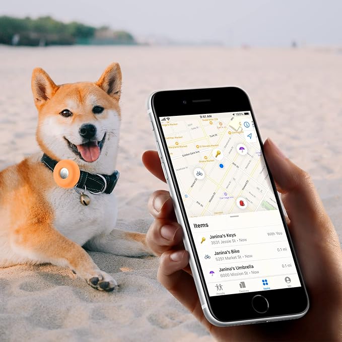 for Airtag Holder for Dog Collar, Cibaabo Silicone Air Tag Case Cover | for 0.8-1.2inch Pet Collar | doesn't dangle | Compact | Easy Installation | Compatible with Apple Airtags