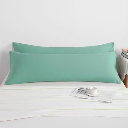 NTBAY Microfiber Body Pillowcase Set, 20x54 Inches, Mint Green, Soft, Wrinkle, Fade Resistant, Envelope Closure, 2 Pc