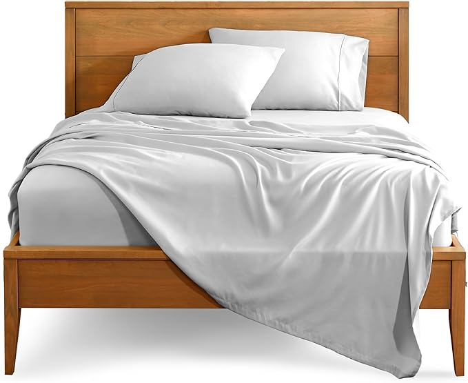 Bare Home Split California King Sheet Set - 1800 Ultra-Soft Microfiber Bed Sheets - Double Brushed - Deep Pockets - Easy Fit - 5 Piece Set - Bed Sheets (Split Cal King, Cloud Grey)