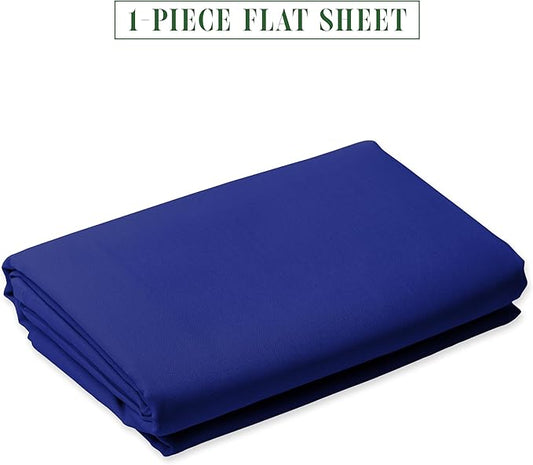 Luxury Flat Sheet on Amazon Elegant Comfort Wrinkle-Free 1500 Premier Hotel Quality 1-Piece Flat Sheet, King Size, Royal Blue