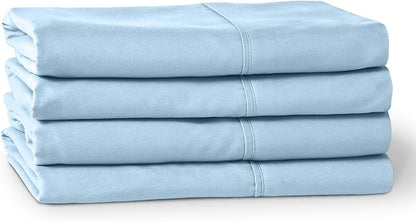 Bare Home Microfiber King Pillowcase Set of 4 - Light Blue, 20x40