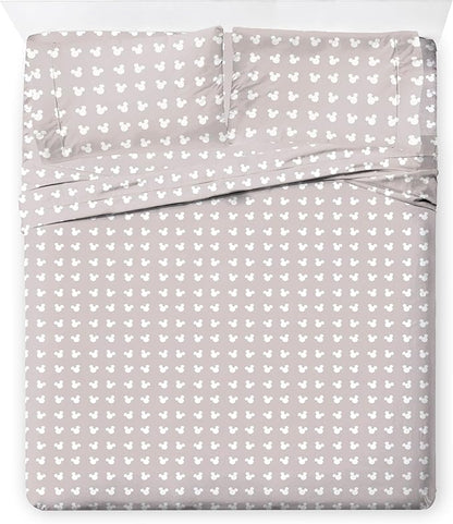 Jay Franco Disney Mickey Mouse Queen Size Comforter Set - 7 Piece Bedding Includes Sheet Set & Pillow Covers - Super Soft Cozy Bedding