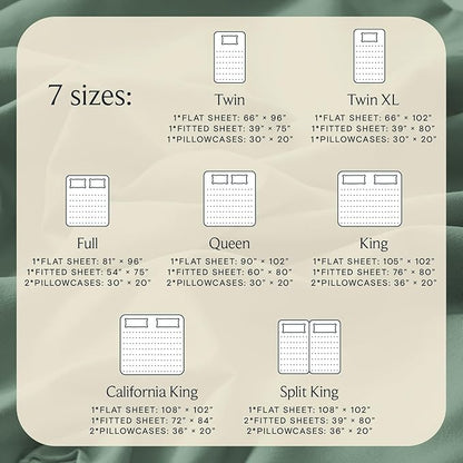 LuxClub 3 PC Sheet Set Sheets Deep Pockets 18" Eco Friendly Wrinkle Free Sheets Machine Washable Hotel Bedding Silky Soft - Tree Moss Green Twin