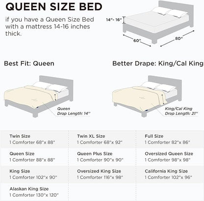 Bedsure Comforter Duvet Insert - Quilted Comforters Queen Size, All Season Duvet, Down Alternative Bedding, with 8 Tabs, Gifts for Women/Men, Olive Green, Queen 88 x 88 Inches