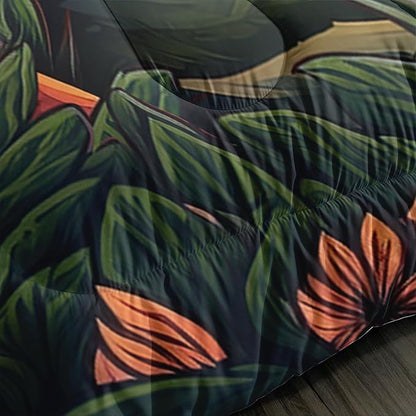Short Full Quilt Bedding Set for RV Camper - Camping Theme Comforter Set, Vintage Rustic Farmhouse Boho Travel-Inspired Design